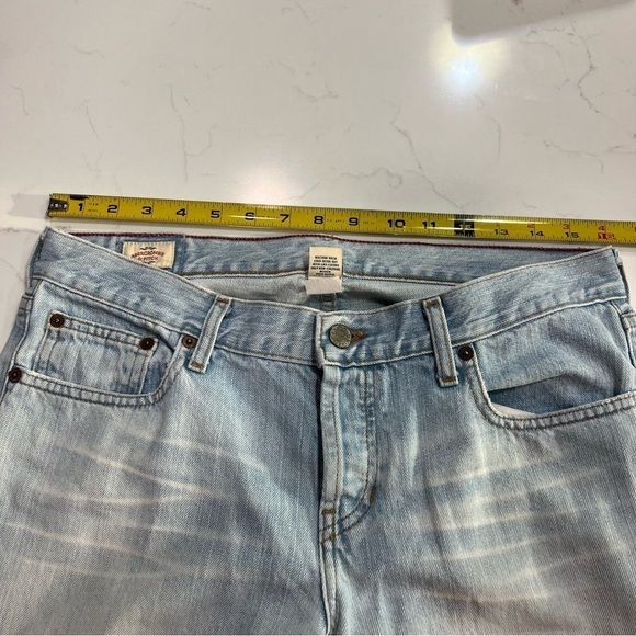 Abercrombie & Fitch Distressed Vintage Lightwash Button Fly Boot Cut 6 - Picture 13 of 15